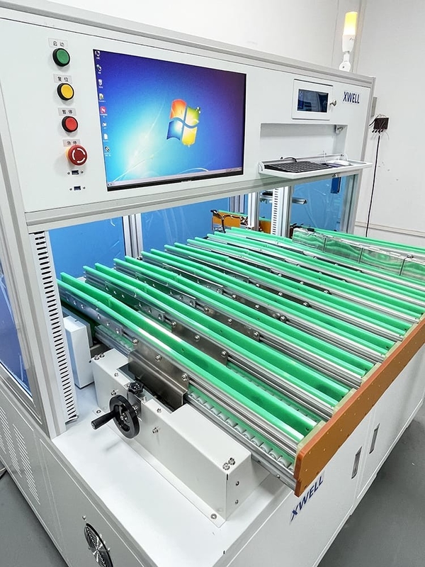 600pcs/h Prismatic ταξινομώντας μηχανή 8 κυττάρων εσωτερική όργανο μέτρησης αντίστασης τάσης μπαταριών καναλιών