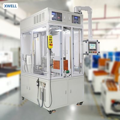 Καλή τιμή XWELL XW-ACDW Πλήρως αυτόματο πακέτο μπαταριών μεταφορικών μηχανών συγκόλλησης διπλής όψης για παραγωγή κυλινδρικών κυττάρων σε απευθείας σύνδεση