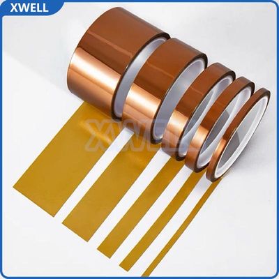 Καλή τιμή Heat Resistant Polyimide Film Tape High Temperature Single Sided Tape With Die Cutting, Gold Finger High Temperature Tape for Circuit Board Solder Mask Heat Resistance and Battery Insulation σε απευθείας σύνδεση